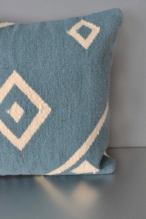 Blue Nile Wool Throw Pillow Closeup by Yuba Mercantile