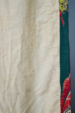 Vintage Mistletoe Barkcloth Curtain
