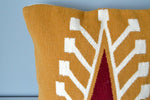 Burnt Orange Wool Cypress Pillow Cover Closeup by Yuba Mercantile