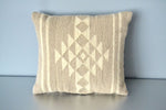 Neutral Sahara Wool Kilim Pillow by Yuba Mercantile