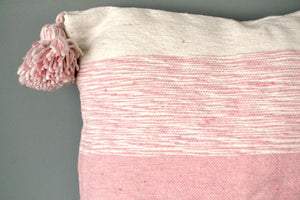 Pink Moroccan Pom Pom Pillow