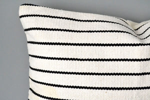 Striped Cotton Lumbar Pillow