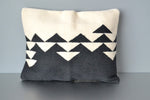 Directions Black and White Wool Lumbar Pillow by Yuba Mercantile