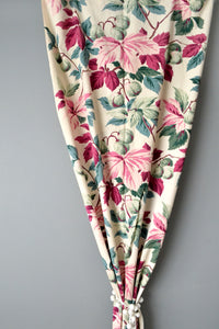 Vintage 40s Floral Cotton Curtains by Yuba Mercantile